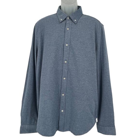 Jos A Bank Comfort Stretch Tailored Shirt in Blue Size X-Large - Picture 1 of 12